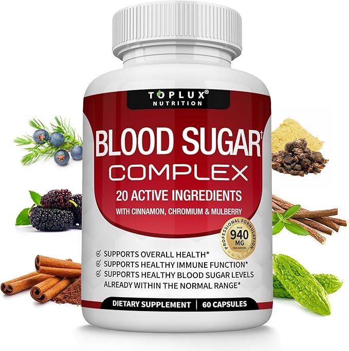 Blood Sugar Complex Supplement — 60 Capsules | Metabolic Wellness Support