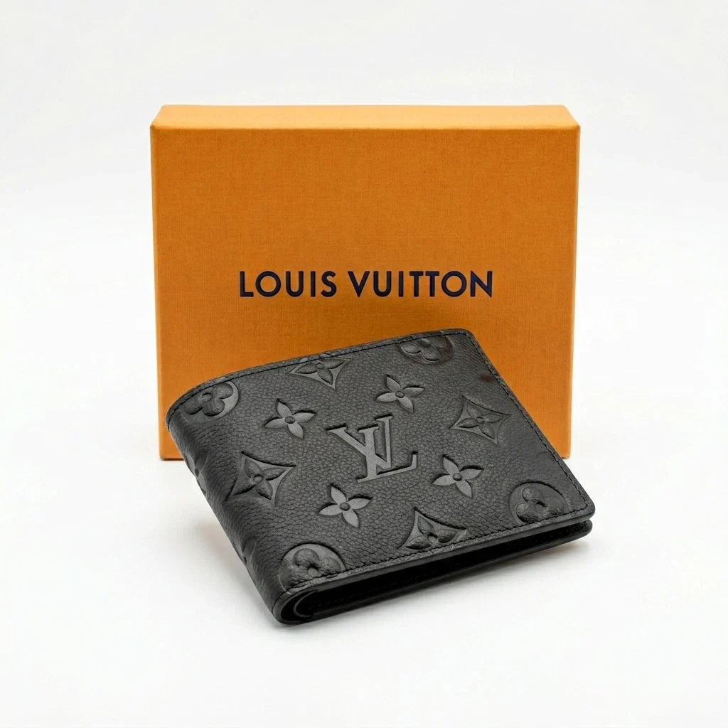 Louis Vuitton Multiple Wallet Black Monogram Leather (Bifold)
