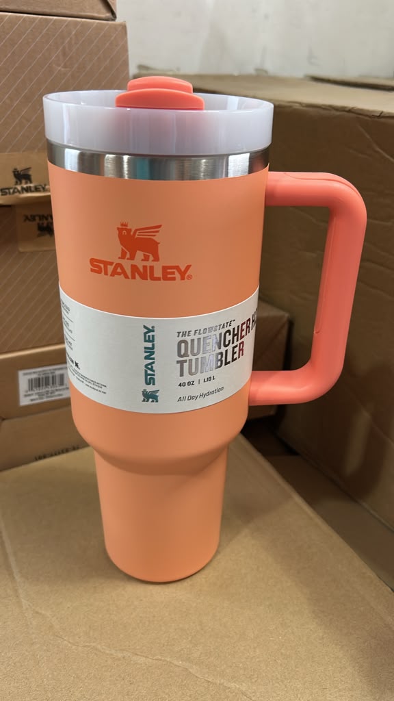 Stanley Quencher H2.0 Tumbler 40 oz β Coral Peach Insulated Travel Cup with Handle & Lid