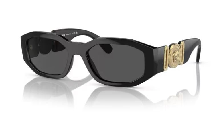 Versace VE4361 GB1/87 53mm Unisex Black Sunglasses Gray Non-Polarized Lenses