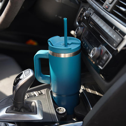 40 Oz Insulated Tumbler with Handle & Straw Lid | 1200ml Stainless Steel Travel Water Bottle