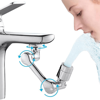 Arm Swivel Faucet Extension - 1080° Rotating Kitchen Sink Tap Extender
