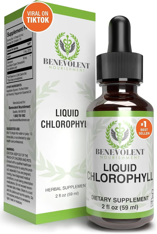 Benevolent Nourishment Chlorophyll Liquid Drops – 4 Month Supply