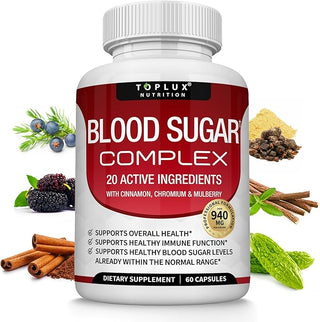 Blood Sugar Complex Supplement — 60 Capsules | Metabolic Wellness Support