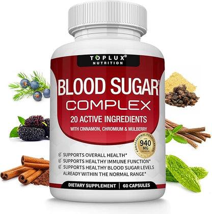 Blood Sugar Complex Supplement — 60 Capsules | Metabolic Wellness Support