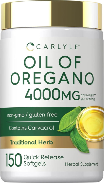 Carlyle Oregano Oil Supplement – 150 Softgels | Non-GMO & Gluten-Free