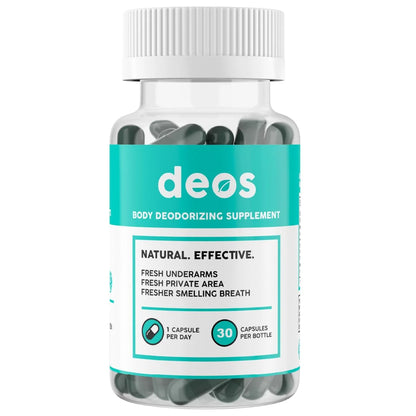 DEOS® Internal Deodorant Supplement – 30 Capsules | Natural Odor Support