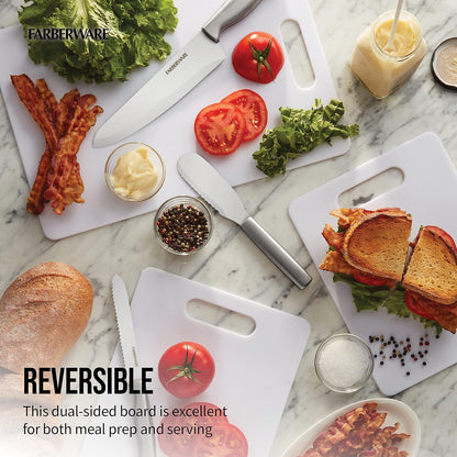 Large Cutting Board 11 x 14 Inch | Plastic Chopping Board with Easy-Grip Handle