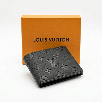 Louis Vuitton Multiple Wallet Black Monogram Leather (Bifold)