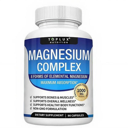Magnesium Complex 1000mg – 90 Capsules | 8 Magnesium Forms