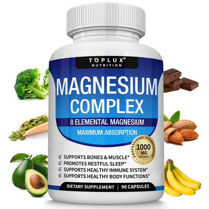 Magnesium Complex 1000mg – 90 Capsules | 8 Magnesium Forms