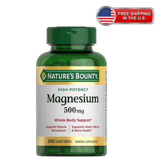 Nature's Bounty Magnesium 500mg Tablets – 200 Count | Daily Mineral Supplement
