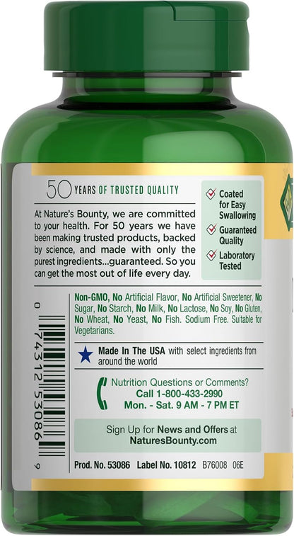 Nature's Bounty Magnesium 500mg Tablets – 200 Count | Daily Mineral Supplement
