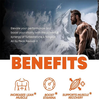 Peak Revival-X Turkesterone + Tongkat Ali 60 Capsules | USA Made Botanical Dietary Supplement