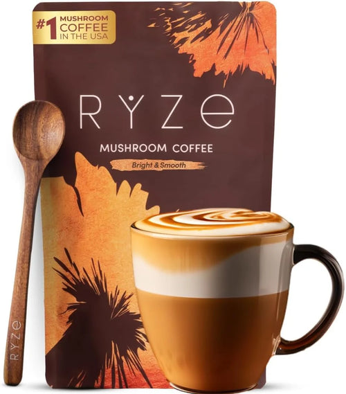 RYZE Organic Mushroom Coffee Medium Roast – 30 Servings