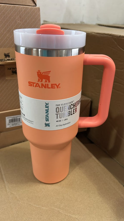 Stanley Quencher H2.0 Tumbler 40 oz – Coral Peach Insulated Travel Cup with Handle & Lid