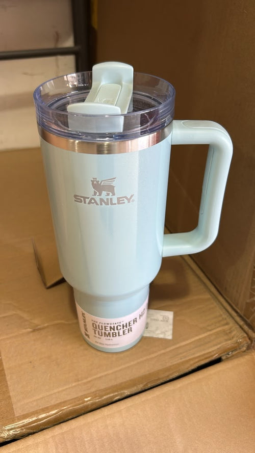 Stanley Quencher H2.0 Tumbler 40 oz – Light Blue Insulated Travel Cup with Handle & Lid