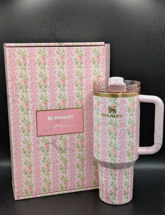 Stanley x LoveShackFancy Quencher H2.0 FlowState Tumbler 40oz Blooming Heirloom