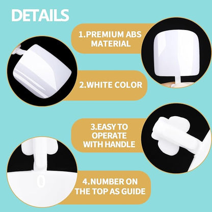 Teenitor White Press on Toenails for Women with Nail Glue, 120pcs White Toe Nail Press ons Acrylic Toenail Kit, Toe Nail Tips Square, Fake Toe Nails Glue on Toe, False Toenails for Missing Toenail
