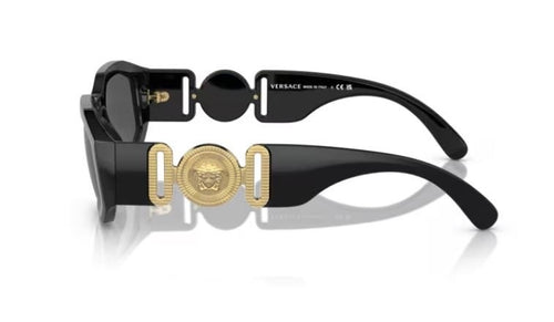 Versace VE4361 GB1/87 53mm Unisex Black Sunglasses Gray Non-Polarized Lenses