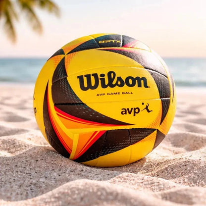 Wilson AVP OPTX Beach Volleyball Ball Yellow Black Official Size WTH00020XAVP