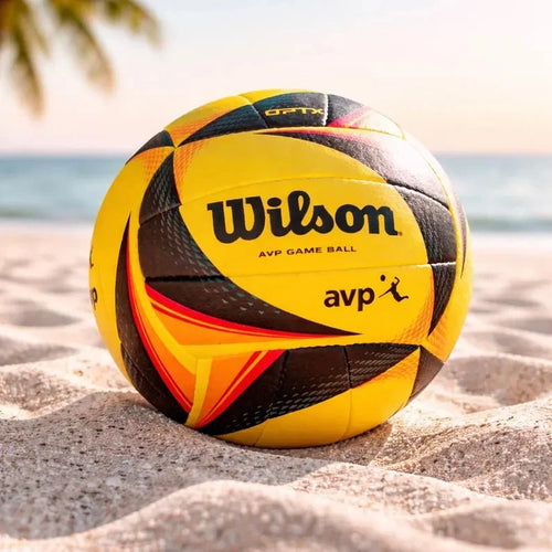 Wilson AVP OPTX Beach Volleyball Ball Yellow Black Official Size WTH00020XAVP