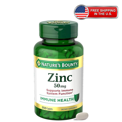 Zinc 50mg Dietary Supplement – 250 Tablets | Daily Mineral Support